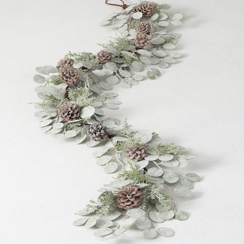 Eucalyptus Pinecone Garland - Artificial floral - light and airy garland for rent